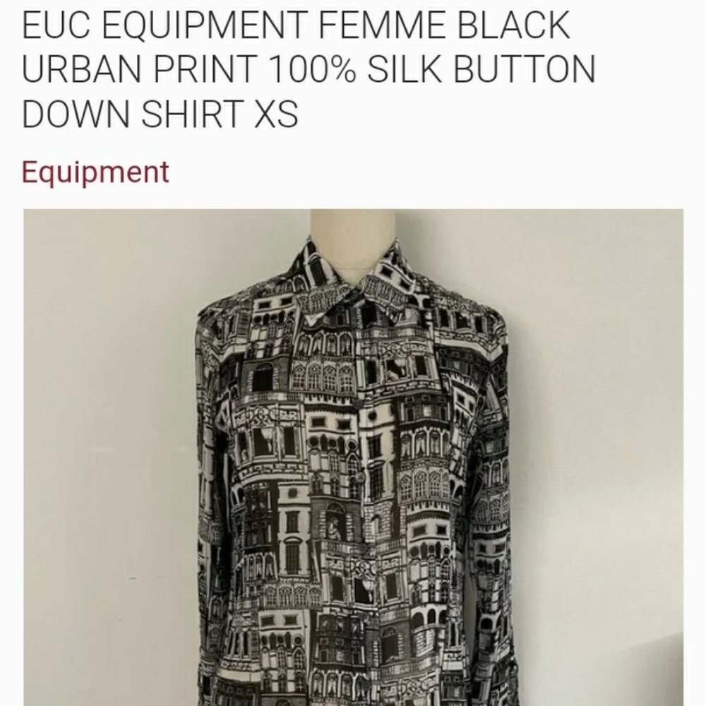 *ISO* Equipment Femme Silk Shirt — Urban Print
